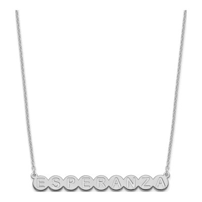 Sterling Silver Personalized 9-Letter Name Necklace