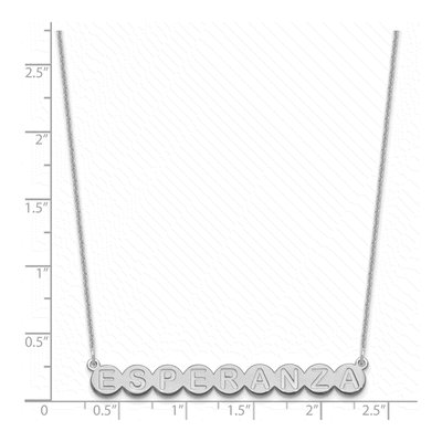 14K White Gold Personalized 9-Letter Bubble Necklace – view 3