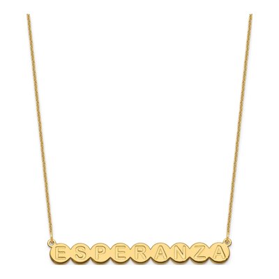 14K Yellow Gold Personalized 9-Letter Name Necklace – view 2