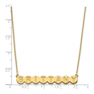 Gold-Plated Sterling Silver Personalized 8-Letter Bubble Name Necklace – view 3
