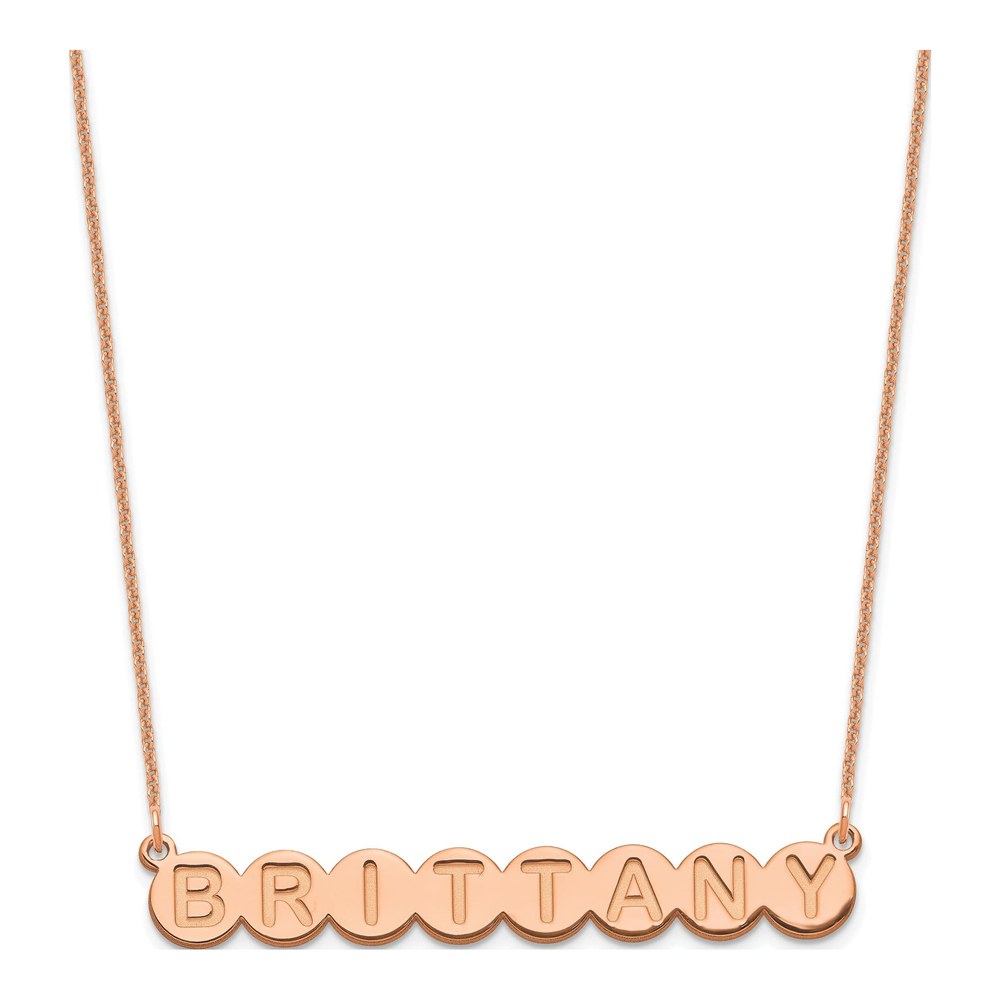 14K Rose Gold Personalized Letter Necklace