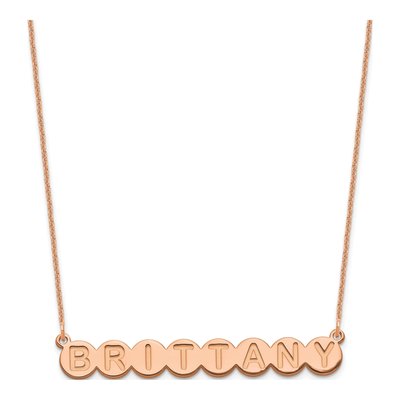 14K Rose Gold Personalized Letter Necklace