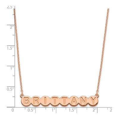 Rose Gold-Plated Sterling Silver Personalized 8-Letter Bubble Name Necklace – view 2
