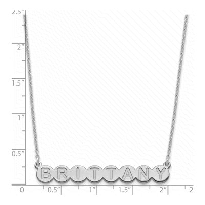 Sterling Silver Personalized Bubble Letter Necklace – view 3