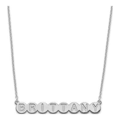 Sterling Silver Personalized Bubble Letter Necklace