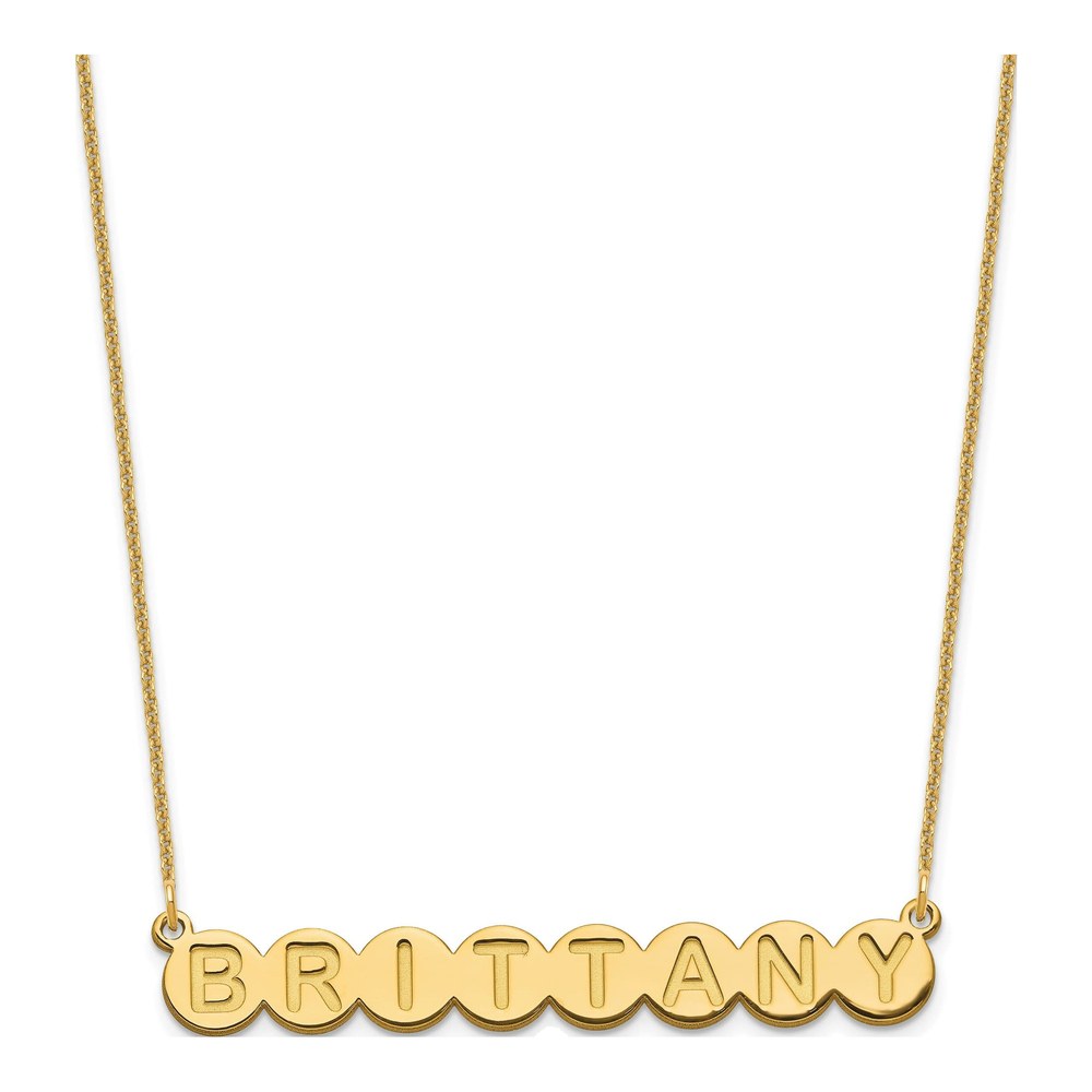 14K Yellow Gold Personalized 8-Letter Necklace