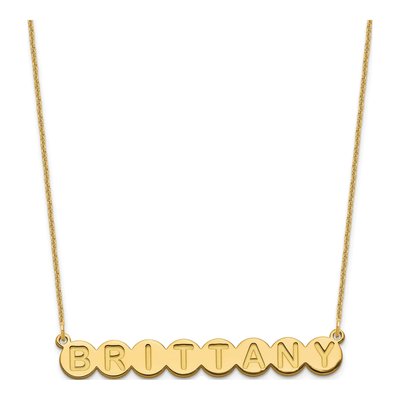 14K Yellow Gold Personalized 8-Letter Necklace