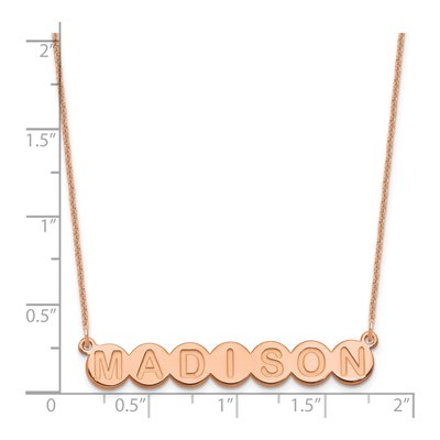 14K Rose Gold Personalized 7-Letter Bubble Necklace – view 2