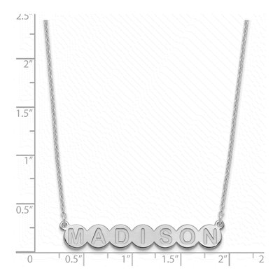 Sterling Silver Personalized 7-Letter Bubble Name Necklace – view 3