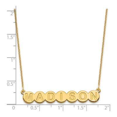 14K Yellow Gold Personalized 7-Letter Bubble Necklace – view 3