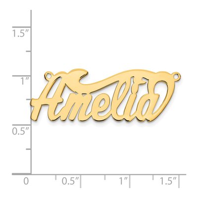 Gold-Plated Sterling Silver Personalized Name Plate Pendant – view 5