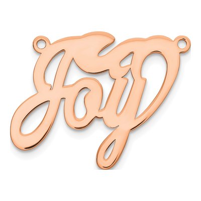 Rose Gold-Plated Sterling Silver Personalized Name Plate Pendant – view 2