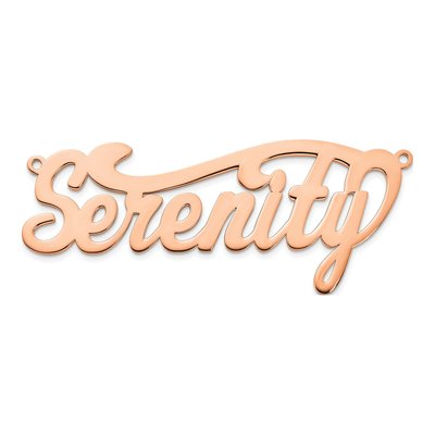Rose Gold-Plated Sterling Silver Personalized Name Plate Pendant – view 3