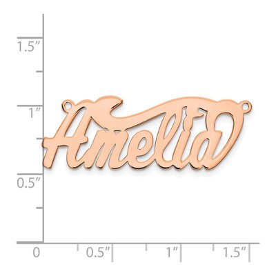 Rose Gold-Plated Sterling Silver Personalized Name Plate Pendant – view 4