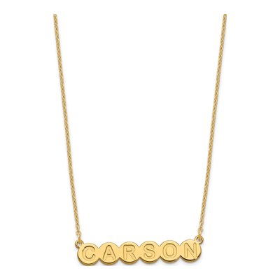 Gold-Plated Sterling Silver Personalized 6-Letter Bubble Name Necklace – view 2
