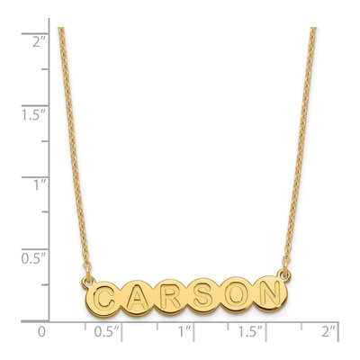 Gold-Plated Sterling Silver Personalized 6-Letter Bubble Name Necklace – view 3