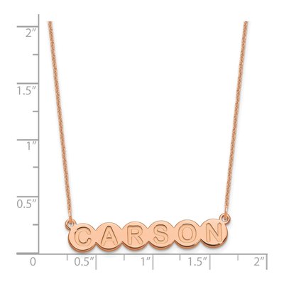 14K Rose Gold Personalized 6-Letter Bubble Necklace – view 2