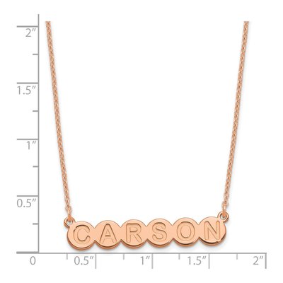 Rose Gold-Plated Sterling Silver Personalized 6-Letter Bubble Name Necklace – view 2