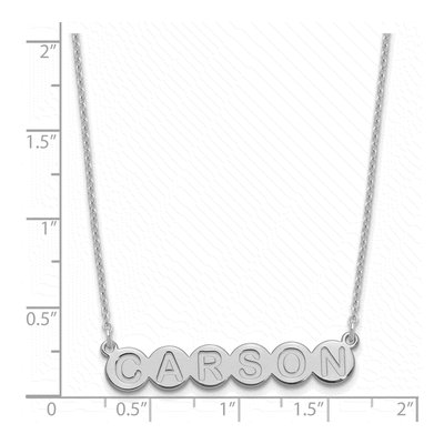Sterling Silver Personalized Bubble Letter Necklace – view 3
