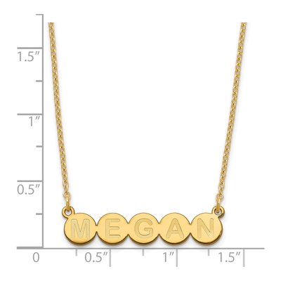 Gold-Plated Sterling Silver Personalized 5-Letter Bubble Name Necklace – view 3