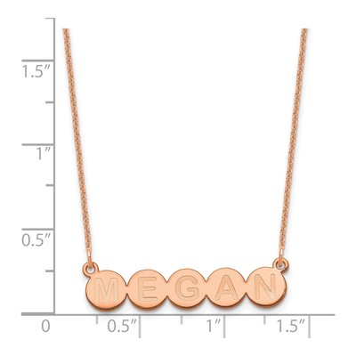 14K Rose Gold Personalized 5-Letter Bubble Necklace – view 2