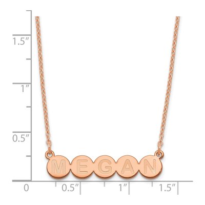 Rose Gold-Plated Sterling Silver Personalized 5-Letter Bubble Name Necklace – view 2