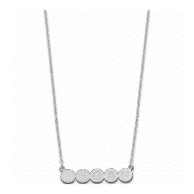 Sterling Silver Personalized 5-Letter Bubble Name Necklace – view 2