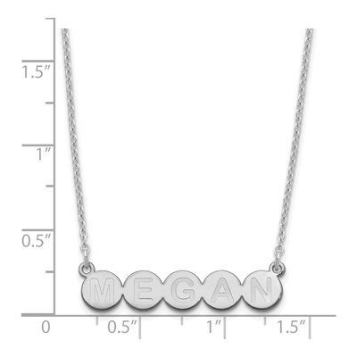 Sterling Silver Personalized 5-Letter Bubble Name Necklace – view 3