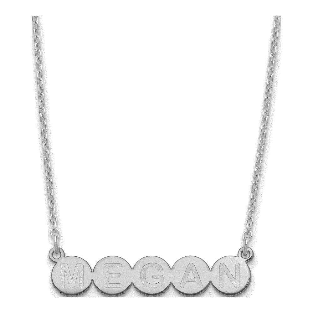 Sterling Silver Personalized 5-Letter Bubble Name Necklace