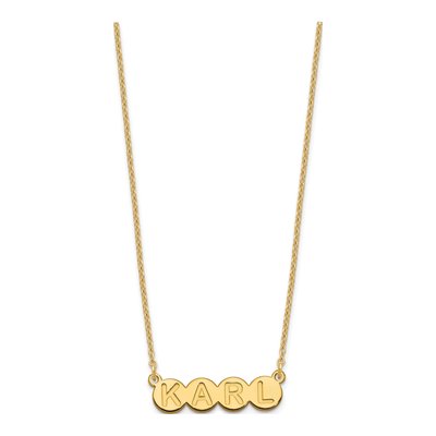 Gold-Plated Sterling Silver Personalized 4-Letter Bubble Necklace – view 2