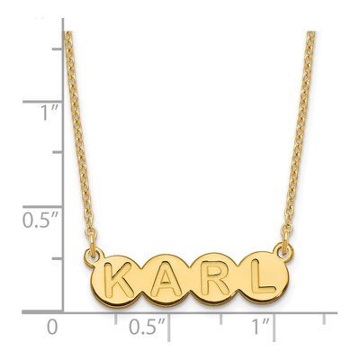 Gold-Plated Sterling Silver Personalized 4-Letter Bubble Necklace – view 3