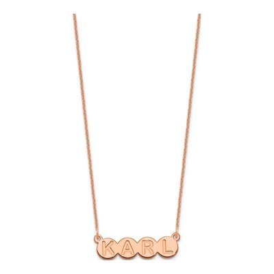 14K Rose Gold 4-Letter Bubble Name Necklace – view 2