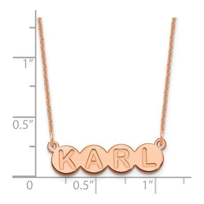 14K Rose Gold 4-Letter Bubble Name Necklace – view 3
