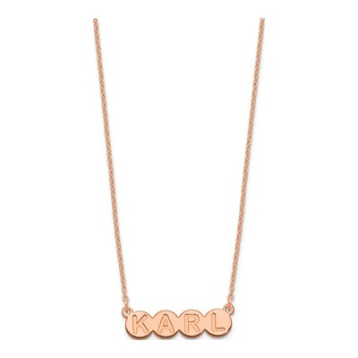 Rose Gold-Plated Sterling Silver 4-Letter Bubble Name Necklace – view 2