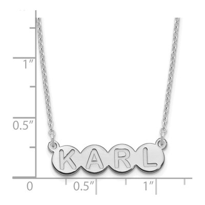Sterling Silver Personalized 4-Letter Bubble Necklace – view 3