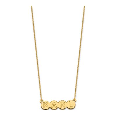 14K Yellow Gold Personalized 4-Letter Bubble Necklace – view 2