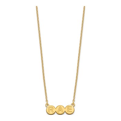 Gold-Plated Sterling Silver 3-Letter Bubble Initial Necklace – view 2