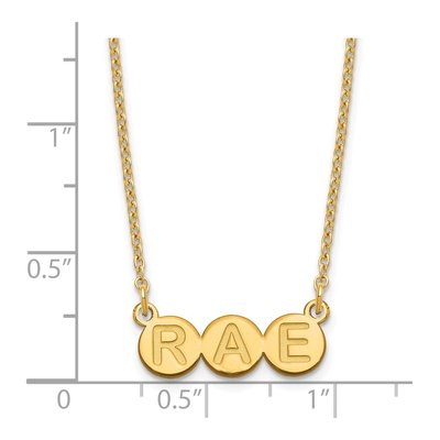 Gold-Plated Sterling Silver 3-Letter Bubble Initial Necklace – view 3