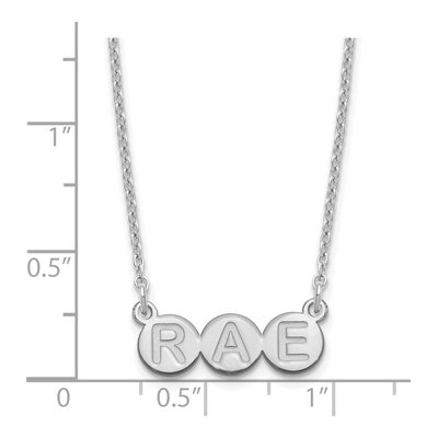 Sterling Silver Personalized 3-Letter Bubble Initial Necklace – view 3