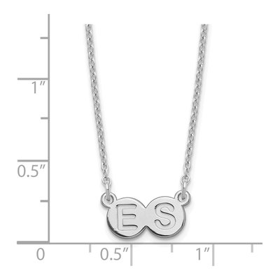 Sterling Silver Personalized 2-Letter Bubble Necklace – view 3