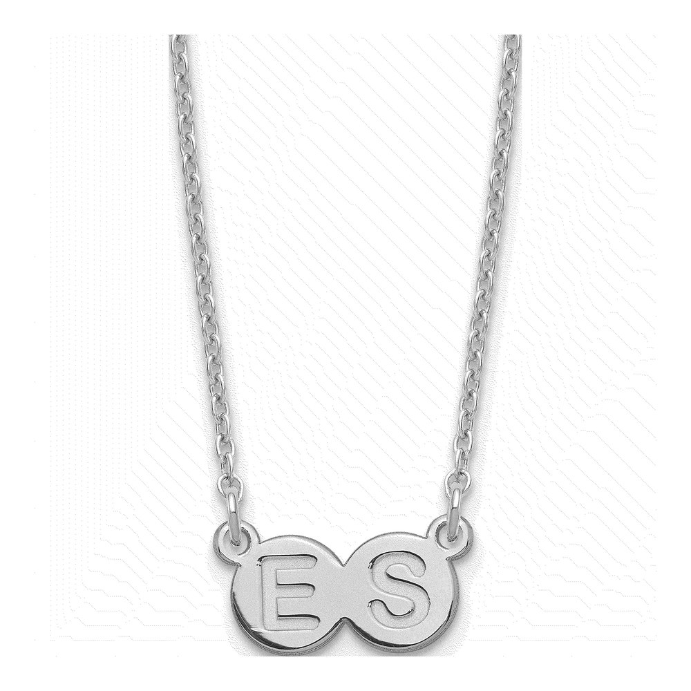 Sterling Silver Personalized 2-Letter Bubble Necklace