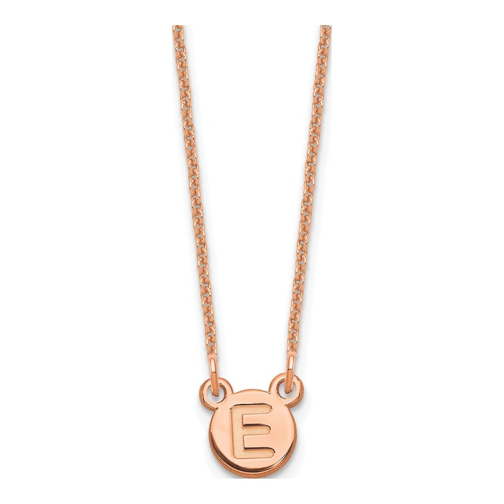 14K Rose Gold Bubble Initial Necklace