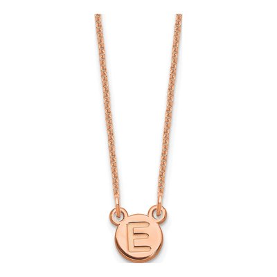 14K Rose Gold Bubble Initial Necklace