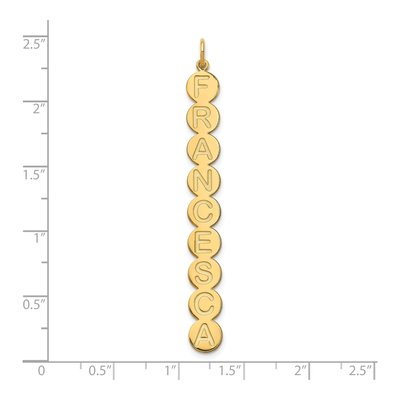 14K Yellow Gold Personalized 9-Letter Bubble Pendant – view 3