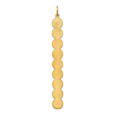 14K Yellow Gold Personalized 9-Letter Bubble Pendant – view 4