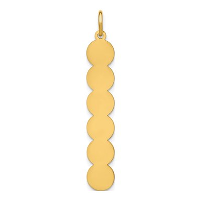 Gold-Plated Sterling Silver Personalized 6-Letter Bubble Pendant – view 3