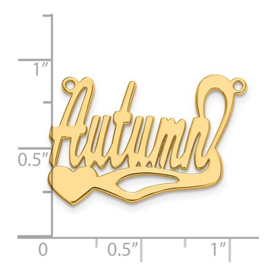 Gold-Plated Sterling Silver Personalized Heart Name Plate Pendant – view 5