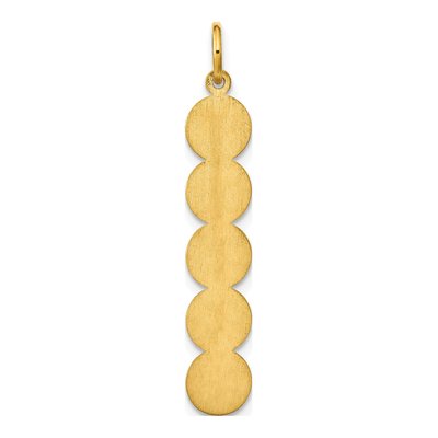 14K Yellow Gold 5-Letter Bubble Pendant – view 4