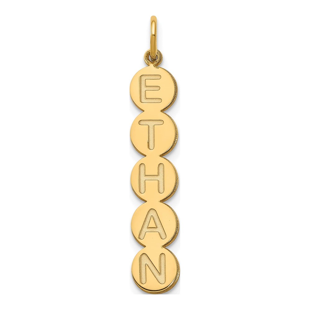 14K Yellow Gold 5 Letter Bubble Pendant