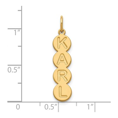Gold-Plated Sterling Silver Personalized 4-Letter Bubble Pendant – view 2